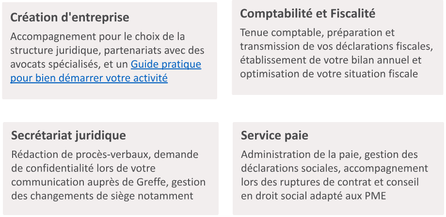 Un package complet de services essentiels